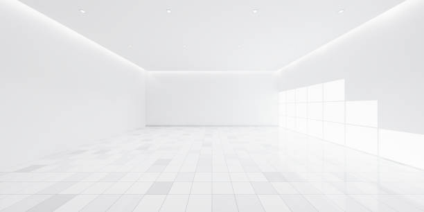 istock 3d rendering of empty room and tile floor for background. 1519938392