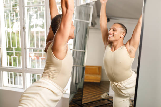 istock Ballet dancer dancing in front of mirrors 1519955744