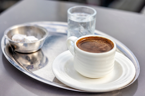 coffee​/tea​ cup​ white​ and​ black​ isolated​ on​ white​ background.​