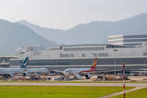 Cathay Pacific Cargo Terminal Building at Hong Kong International Airport in April 2023.