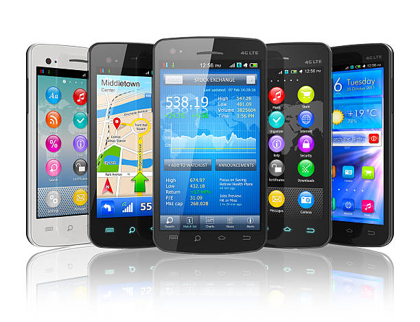 istock Set of touchscreen smartphones 152005308