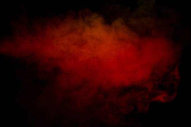 istock Orange and red steam on a black background. 1520065662