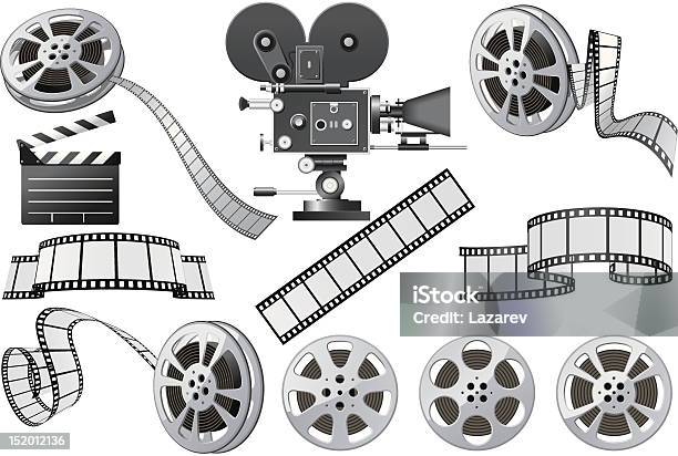 Film Industry Stock Illustration - Download Image Now - Film Reel, Camera Film, Movie