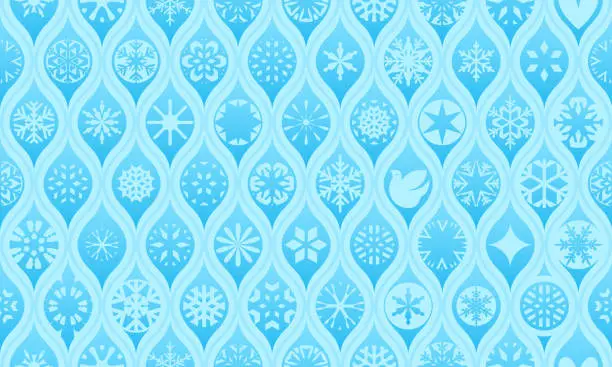 Vector illustration of Seamless blue Christmas pattern