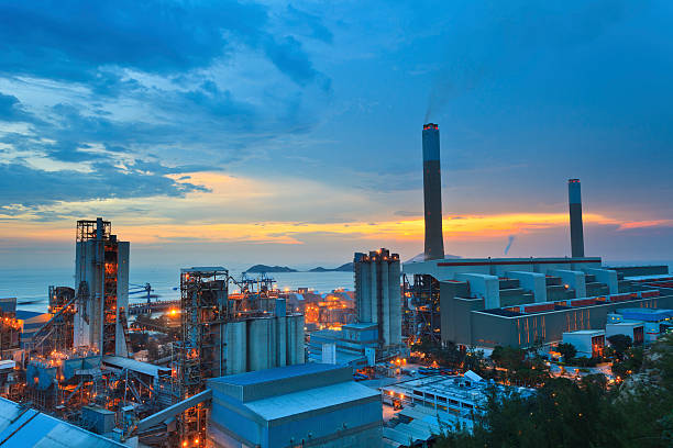 istock Power plants in Hong Kong at sunset 152014205