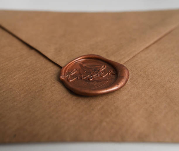 istock envelope with seal, seal with the inscription love, 1520164673