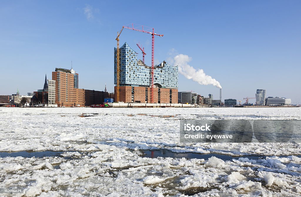 Elbphilharmonie Hamburg HafenCity mit einer Baustelle - Lizenzfrei Architektur Stock-Foto