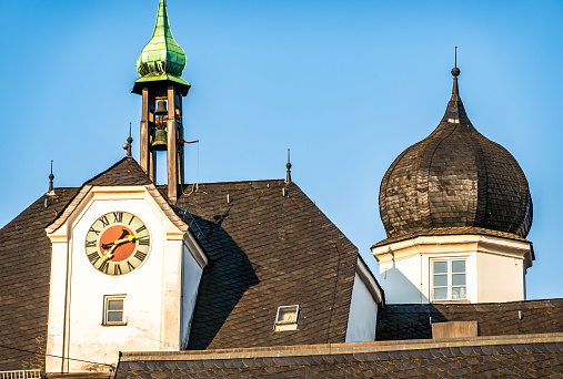 historic buildings at the famous old town of Rosenheim - bavaria
