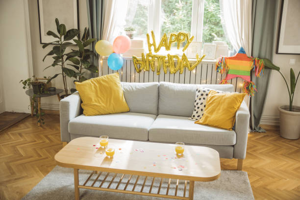 istock Room decorated for birthday party 1520235631