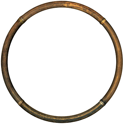 Brown Bamboo Circle Frame