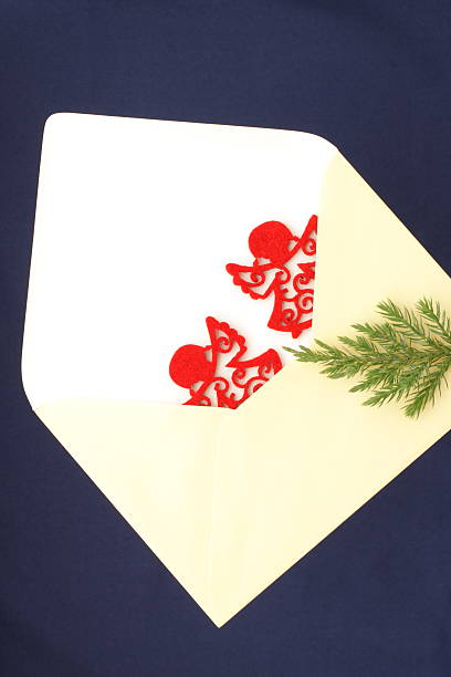 istock Christmas greetings with pair red angel 152023795