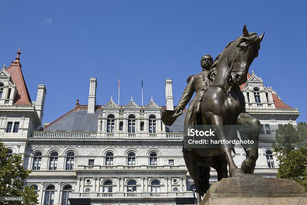 Albany, Nova York - Foto de stock de Capitólio Estatal royalty-free