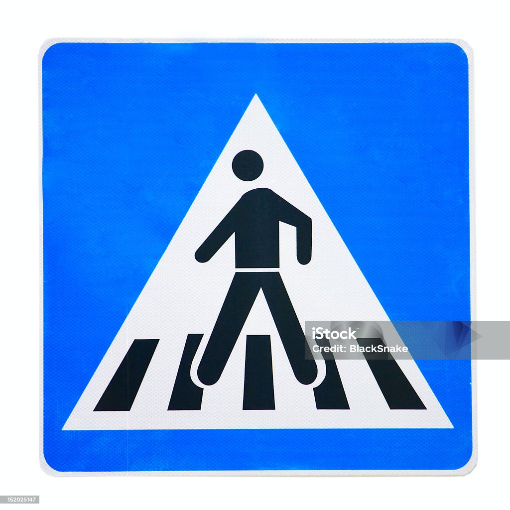 Pasy dla pieszych Znak drogowy ruch na autostradzie lub - Zbiór zdjęć royalty-free (Bez ludzi)