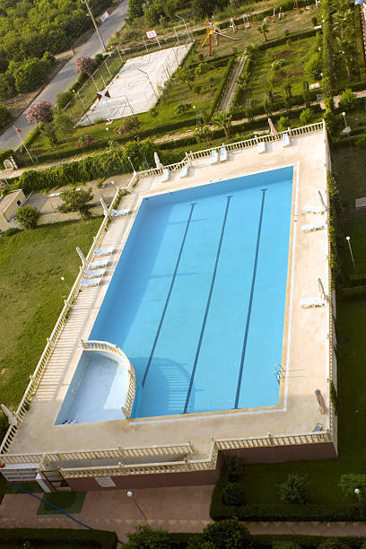 istock swimming pool & children's playground 152026369