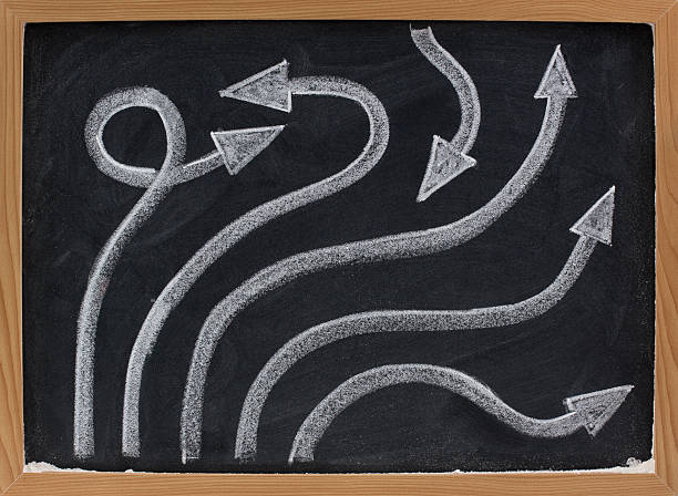 istock line and arrow abstract on blackboard 152027252