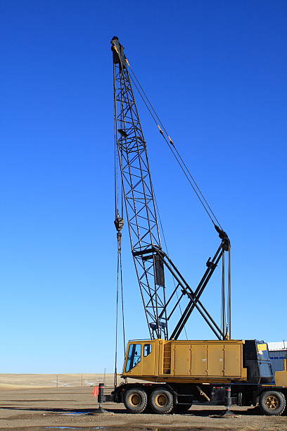 istock Crane on Truck against blue sky 152027874