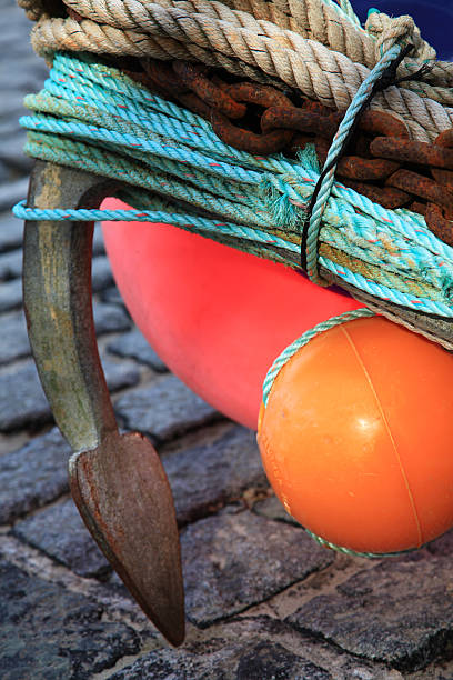 istock bundle of tackle including anchor and floats 152029939