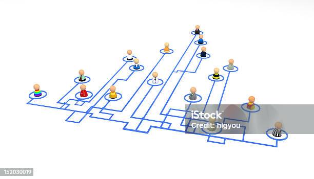 漫画群衆リンクの成長 - 3Dのストックフォトや画像を多数ご用意 - 3D, つながり, イラストレーション