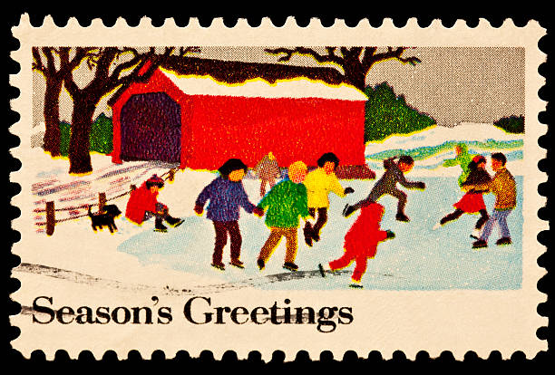 istock Kids Skating Season's Greetings Issue 152030043