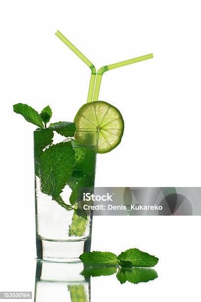 Cocktail Mojito - Fotografie stock e altre immagini di Agrume - Agrume, Alchol, Bianco