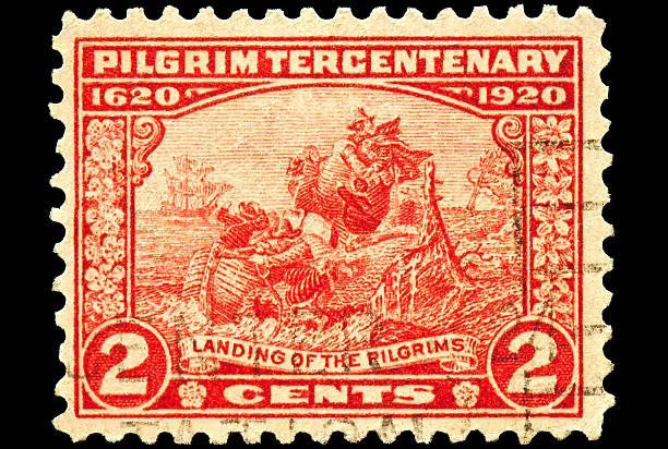 istock Landing of the Pilgrim Postal Issue 152030638