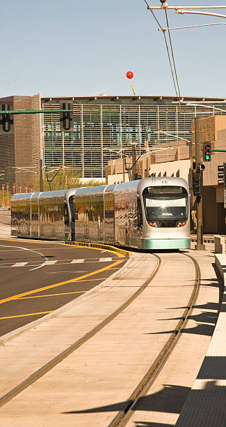 Phoenix Metro Light Rail Train stock photo