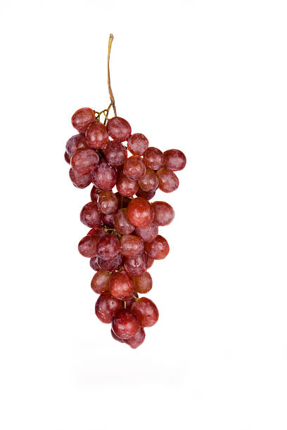 istock Bunch of red grapes isolated on white 152031100