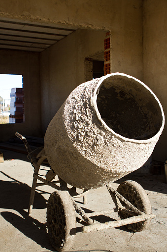 Cement mixer in a construction site - Buenos Aires - Argentina