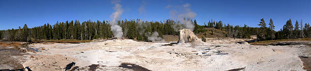 Giant geyser, Yellowstone National Park stock photo