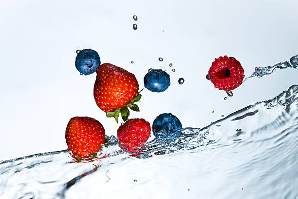 Fruits in the water stock photo