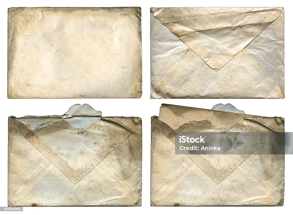 Velho grunge Envelopes - Foto de stock de Amarelo royalty-free