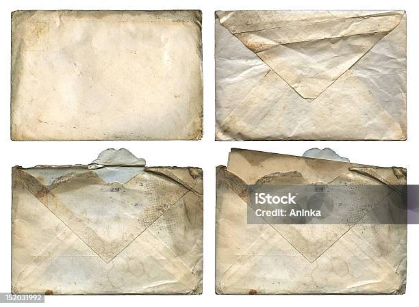 Foto de Velho Grunge Envelopes e mais fotos de stock de Amarelo - Amarelo, Antigo, Antiguidade