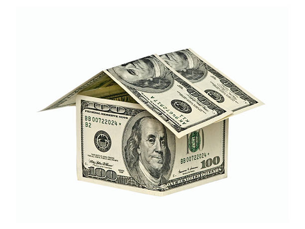 istock Money house isolated on white background 152032185