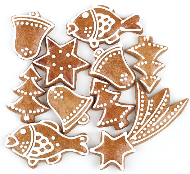 Christmas gingerbread cookies stock photo