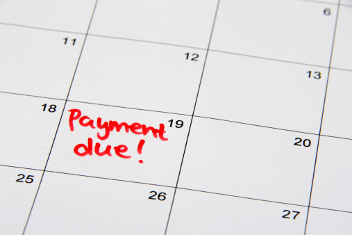 Reminder on the calendar of a due payment