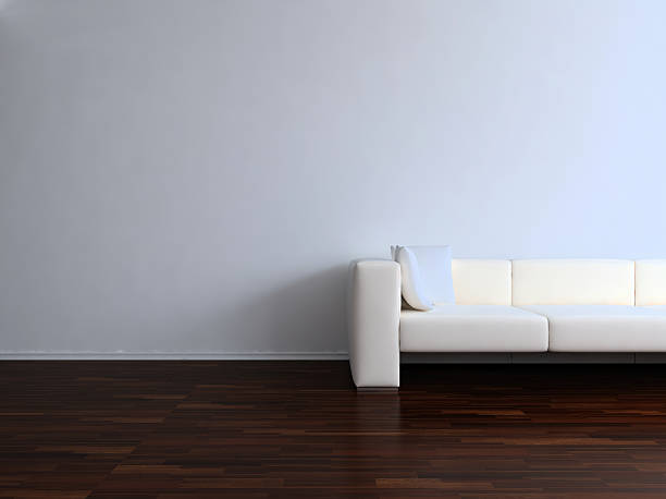 istock White leather Couch to face a blank wall 152033095