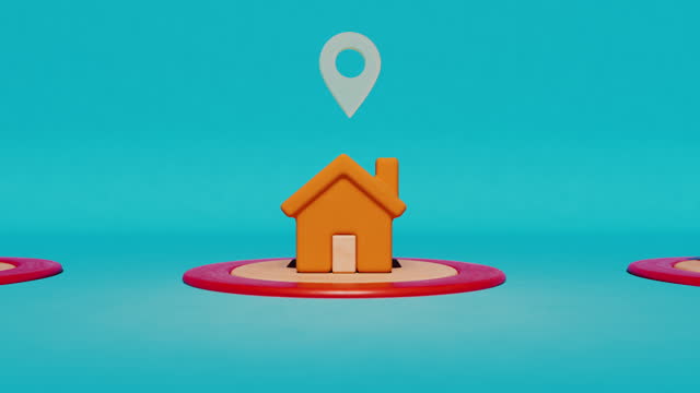 The Home and Location sign is moving. (LOOPABLE)