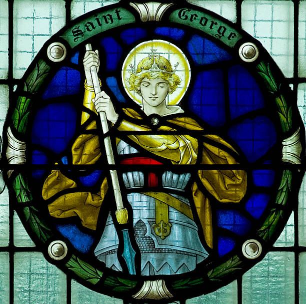 istock Stained glass church window. 152034650
