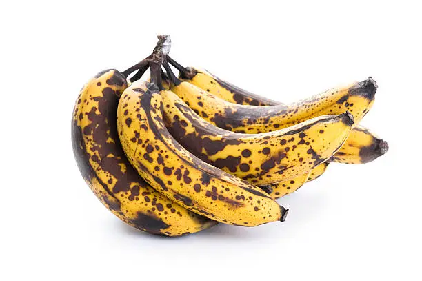 Photo of overripe banana bunch