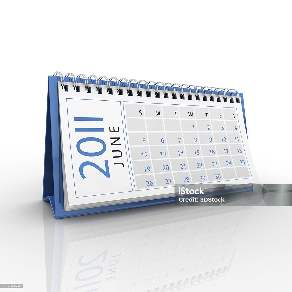 Calendrier juin 2011 - Photo de 2011 libre de droits