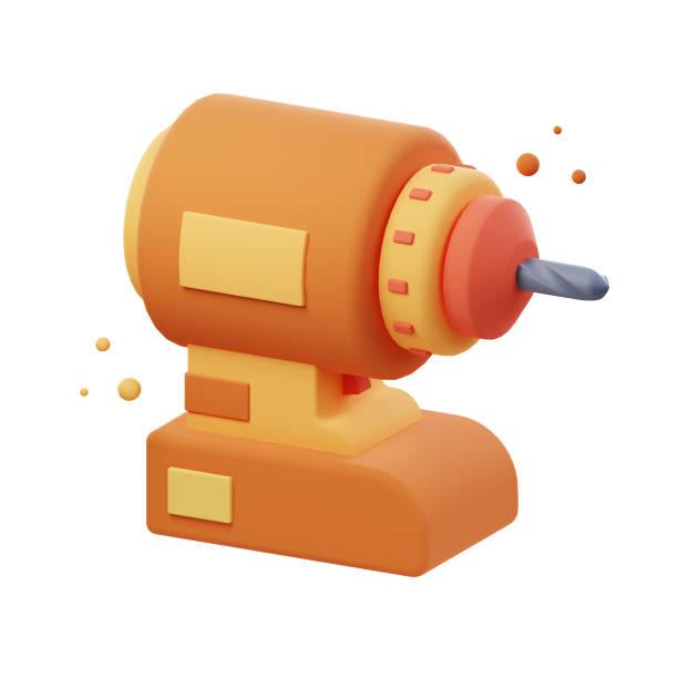 istock 3D Electrical Drill Illustration render of realistic 3D Electrical Drill Tool icon designs. Perfect for construction, home improvement, and DIY projects. 1520431930