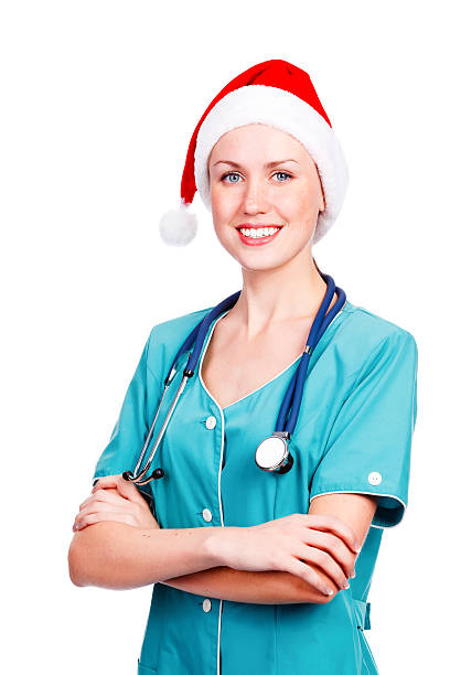 istock Cute christmas doctor 152044377
