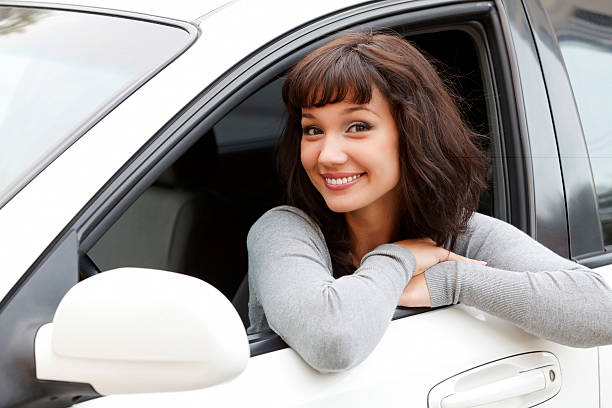 istock Girl in a car 152044697