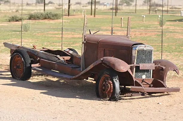 end-of-life vehicle in the desert