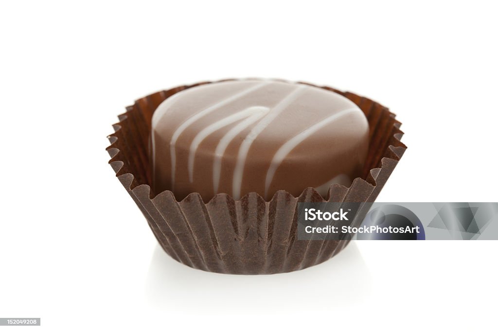 Gourmet chocolate truffle isolated on white - Стоковые фото Без людей роялти-фри