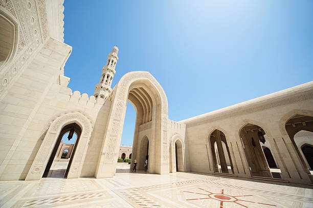istock Beautiful architecture inside Grand Mosque in Oman. 152049383