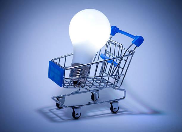 istock Shopping cart with light bulb. 152049405