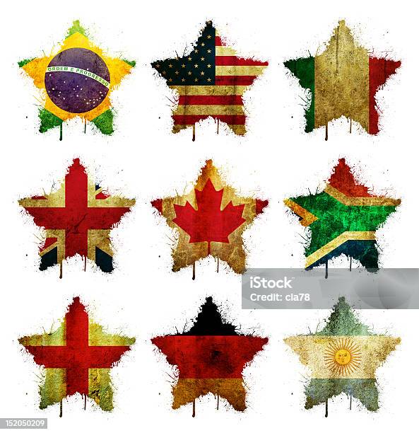 Estrelas De Cores - Fotografias de stock e mais imagens de Alemanha - Alemanha, Bandeira, Inglaterra