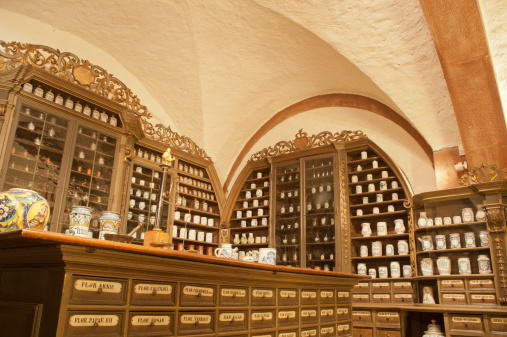 medieval traditional pharmacy in germany ,europe.