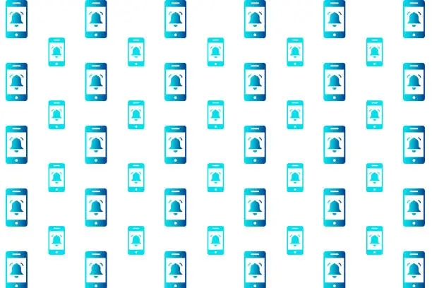 Vector illustration of Abstract Mobile Notification Pattern Background